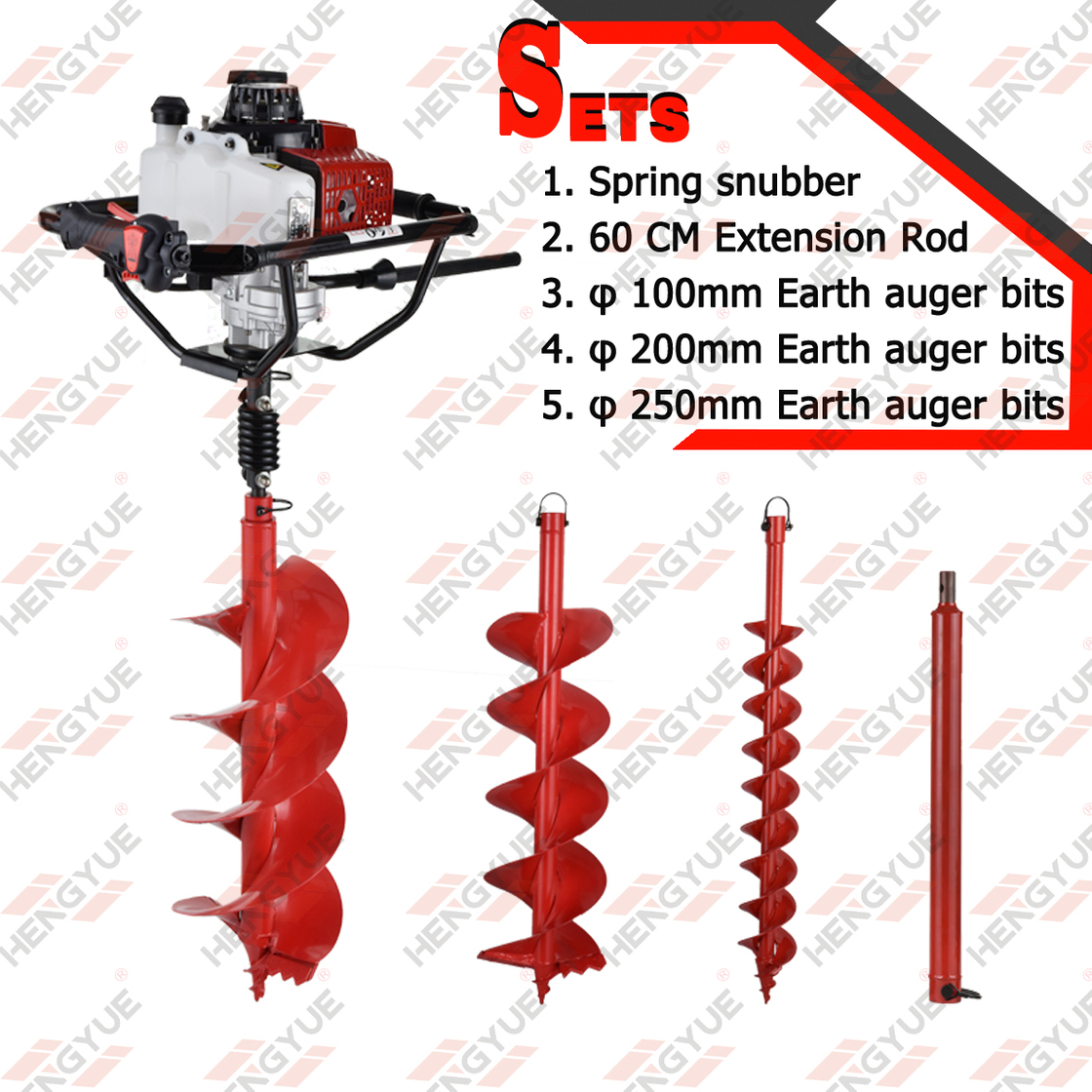 Samhail Coitianta Auger Cruinne 63/68cc le Droim Clutch Quick Stop